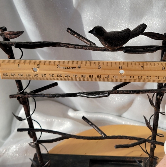 Metal Bronze Color Jewelry Stand Display Storage Holder Ring Necklace Bird - Picture 8 of 9